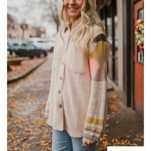 Vici Multicolor Button-Up Cardigan